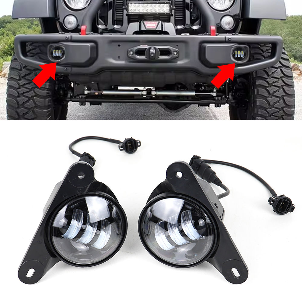 Model Kit Jeep - 프론트 범퍼 라이트 LED 안개등 지프