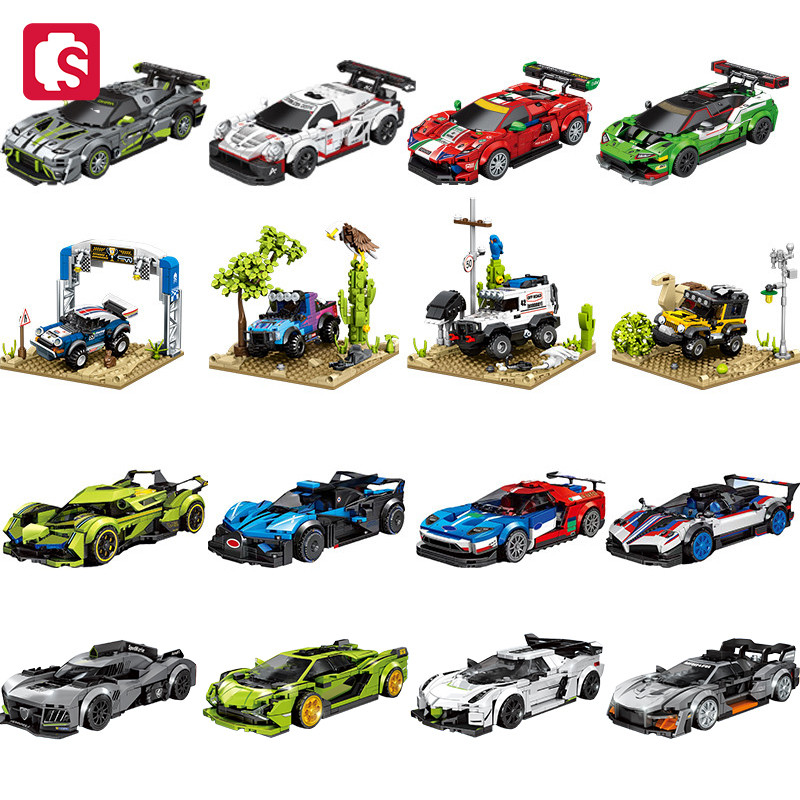 Model Kit Lamborghini - SEMBO 스포츠카 빌딩 블록 MOC 레이싱
