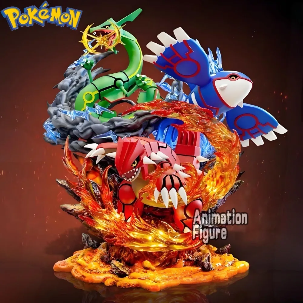 Model Kit Rayquaza - 35cm/13.78in 애니메이션 포켓몬 피규어 그라운드 쿄그레
