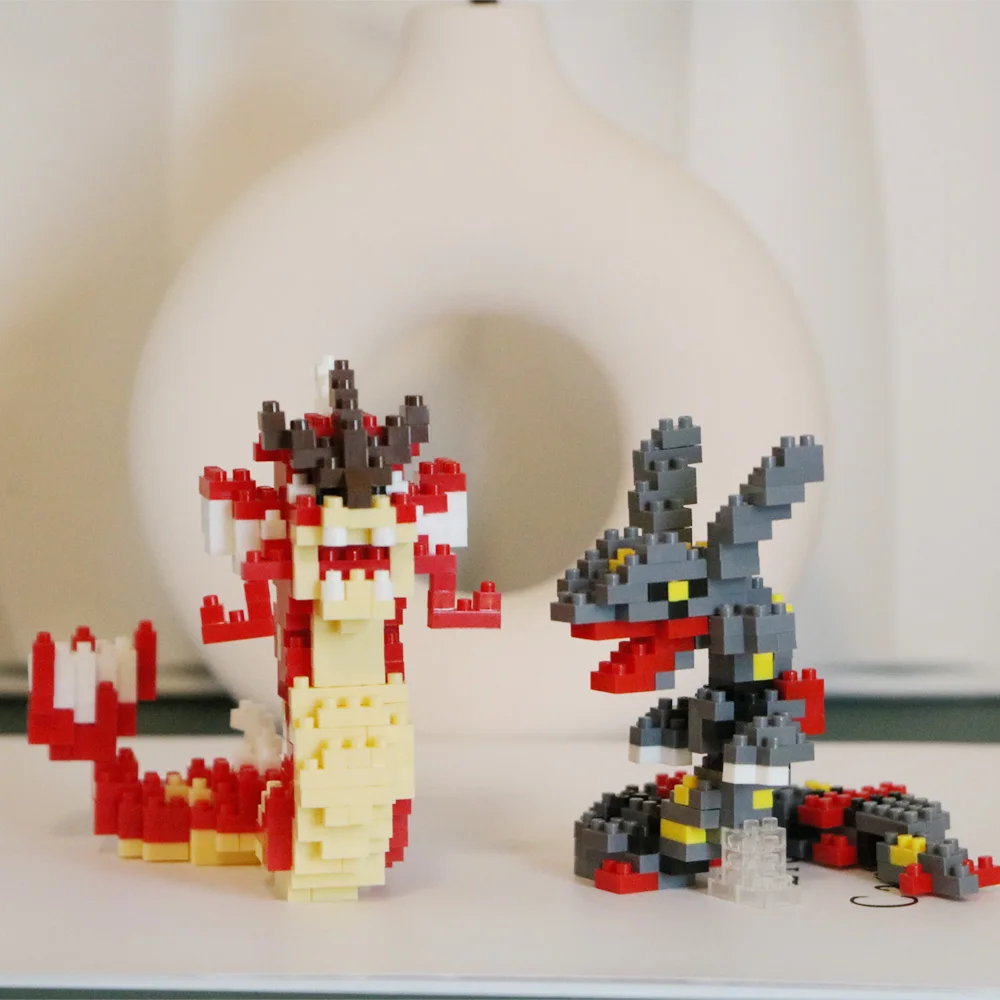 Model Kit Rayquaza - 포켓몬 마이크로 빌딩 블록 레드 Gyarados