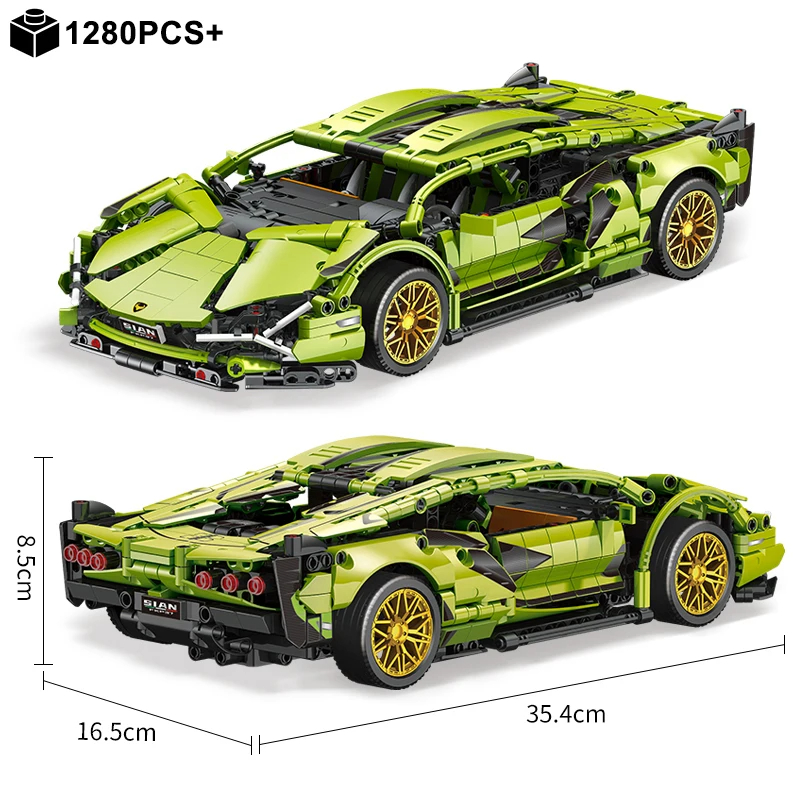 기술 슈퍼 스피드 스포츠카 빌딩 블록 모델 원격 제어  - Model Kit Lamborghini 리뷰 및 가격