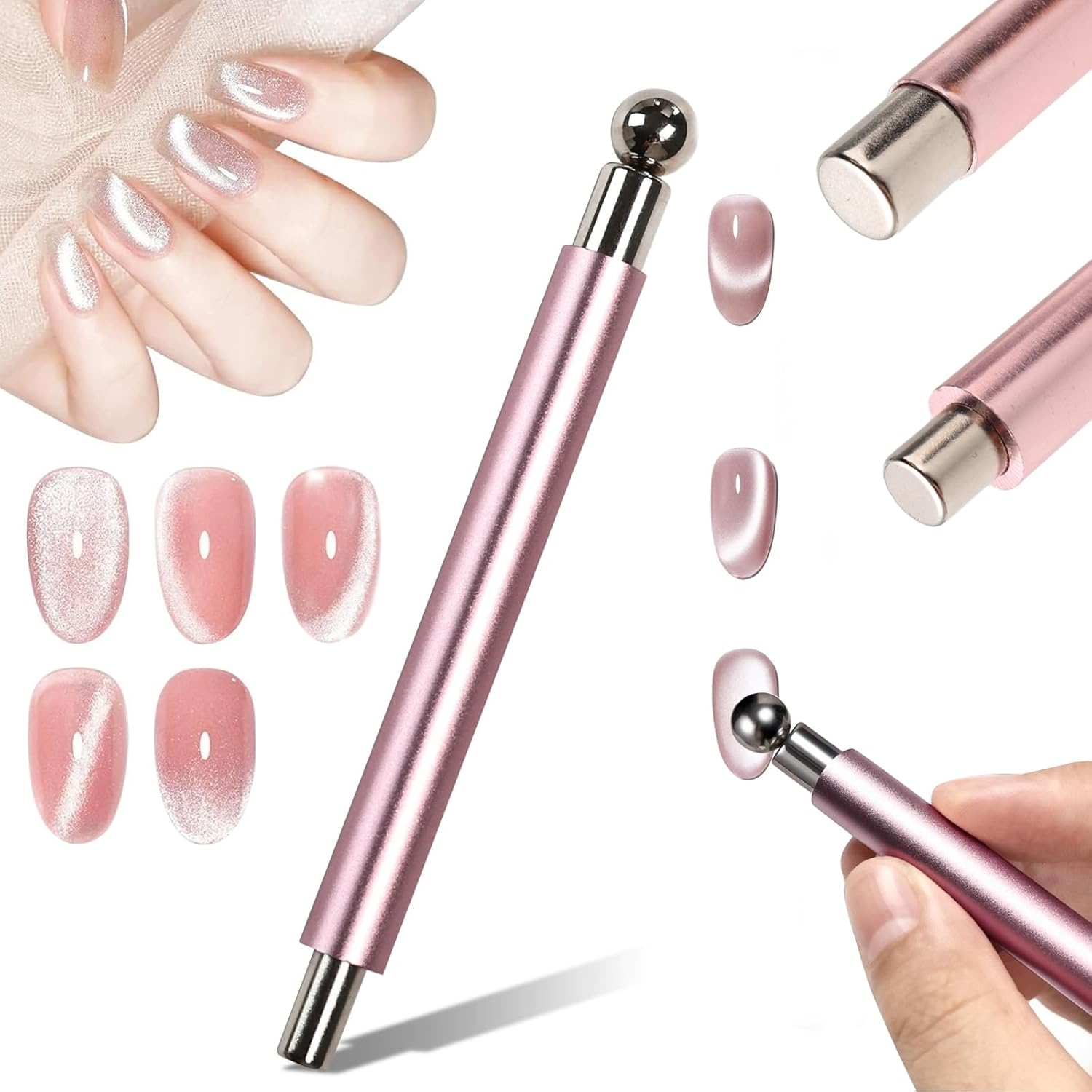 1/2개 네일 캣아이 마그네틱 볼 네일 마그네틱 스틱  - Sanding Stick Set 리뷰 및 가격