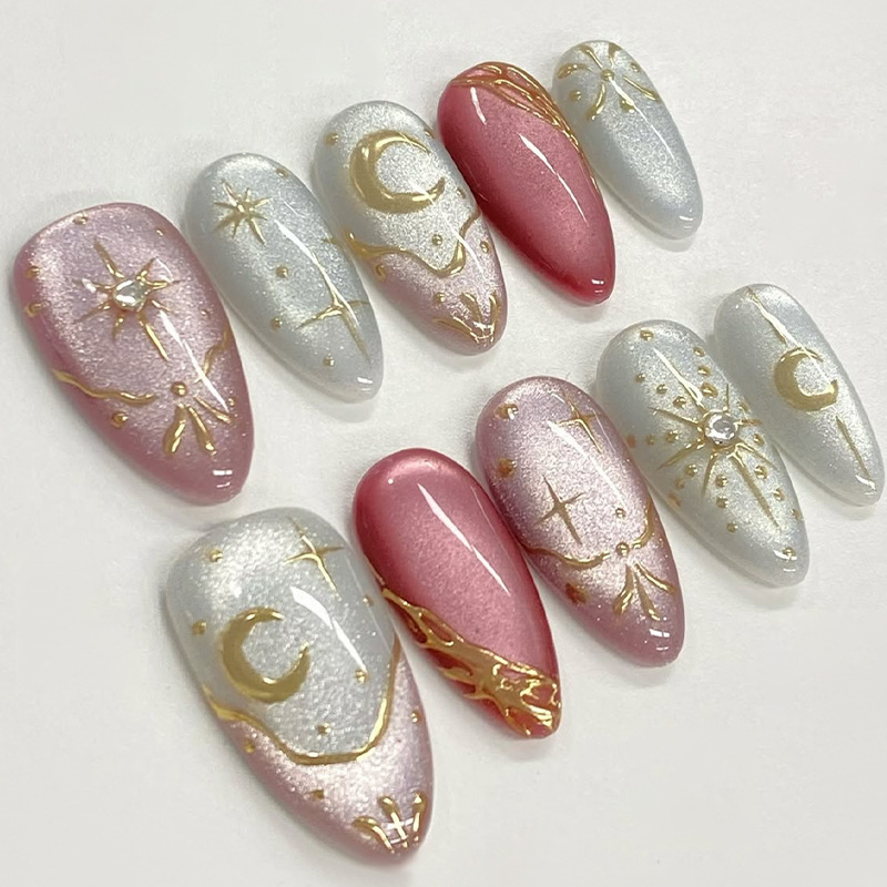 24개 금박 스타라이트 스틱온 네일아트 글리터 라인스톤 - Sanding Stick Set 리뷰 및 가격