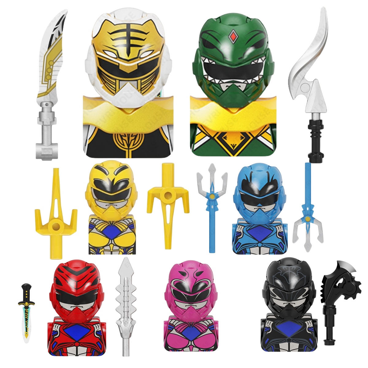 파워드 무비 레인저스 미니 빌딩 블록 레드 옐로우 그린 - Model Kit Power Rangers 리뷰 및 가격