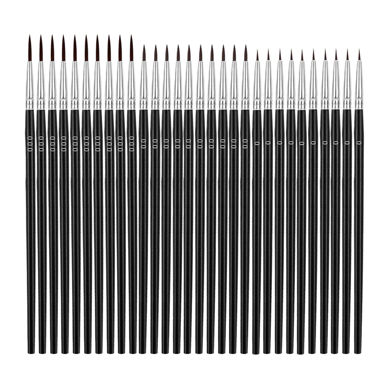 30개의 미니 디테일 페인트 브러쉬 세트, 3가지 크기 - Model Kit Acrylic Paint 리뷰 및 가격