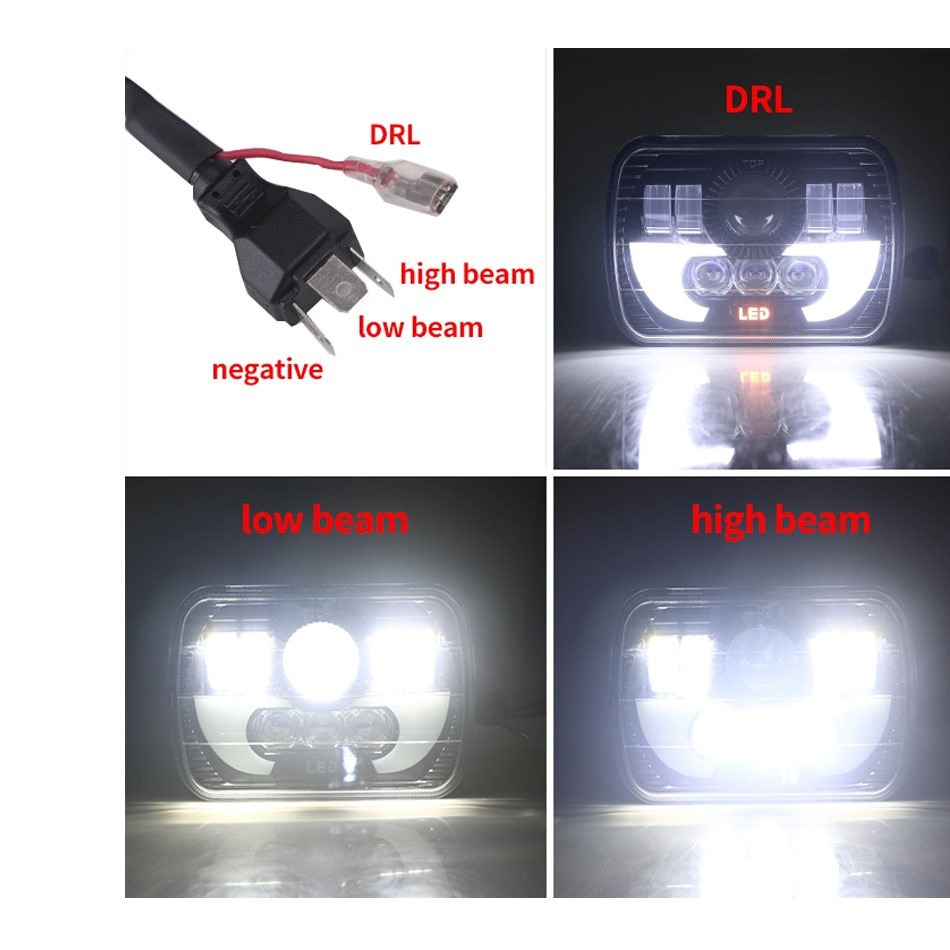 7인치 H4 LED 라이트 (지프 랭글러, 토요타, 닛 - Model Kit Jeep 리뷰 및 가격