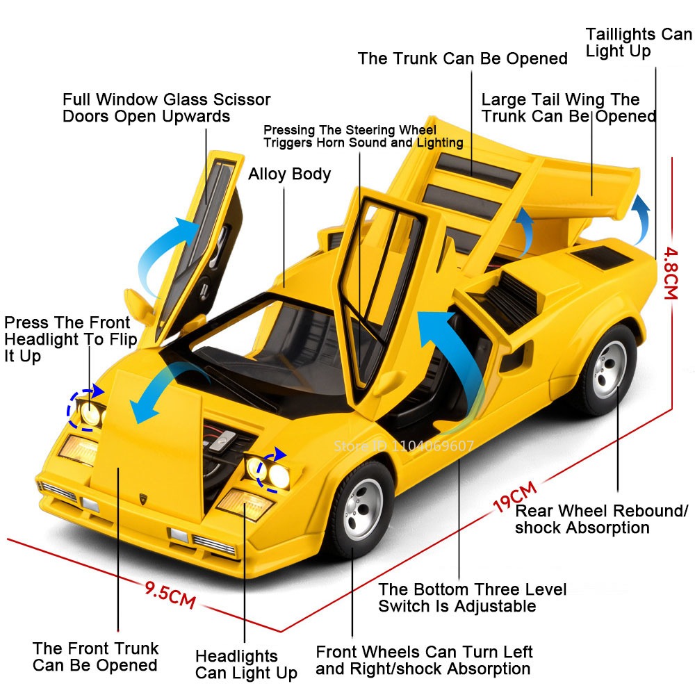 1:24 카운타치 LP500S 레불토 모델 장난감 슈퍼 - Model Kit Lamborghini 리뷰 및 가격