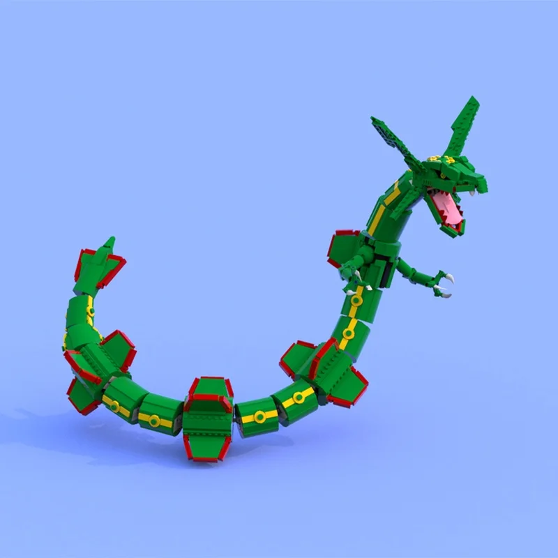 1417pcs MOC 포켓몬 레이쿠자 크리에이터 모델  - Model Kit Rayquaza 리뷰 및 가격